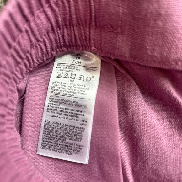 PINK LINEN SHORTS - Picture 5 of 5